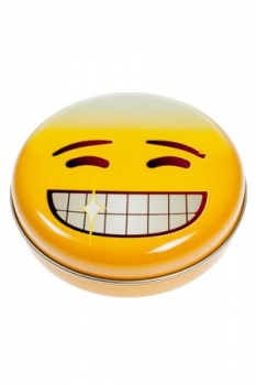 Metalldose Emoji Grinsen rund 12cm